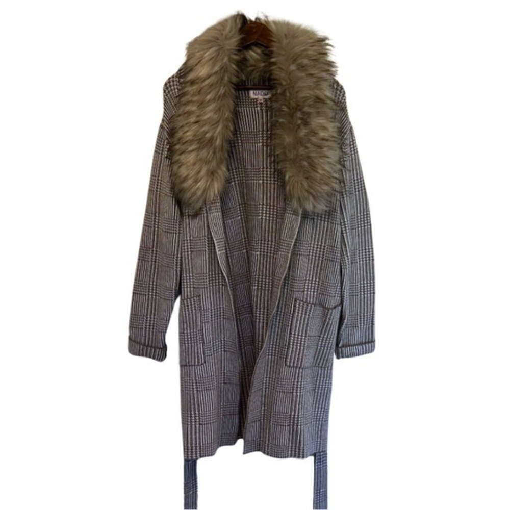 NEVER WORN - Nado Size Medium Cardigan with Faux Fur - Picture 3 of 12